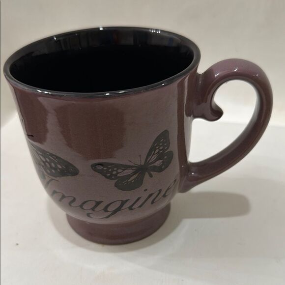 Pfaltzgraff Brown Imagine Butterfly Mug 16 Oz 4 1/4 In Tall 4 In Round - Picture 5 of 7